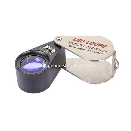 유리 UV/백색 LED 루페 (30x,21mm)